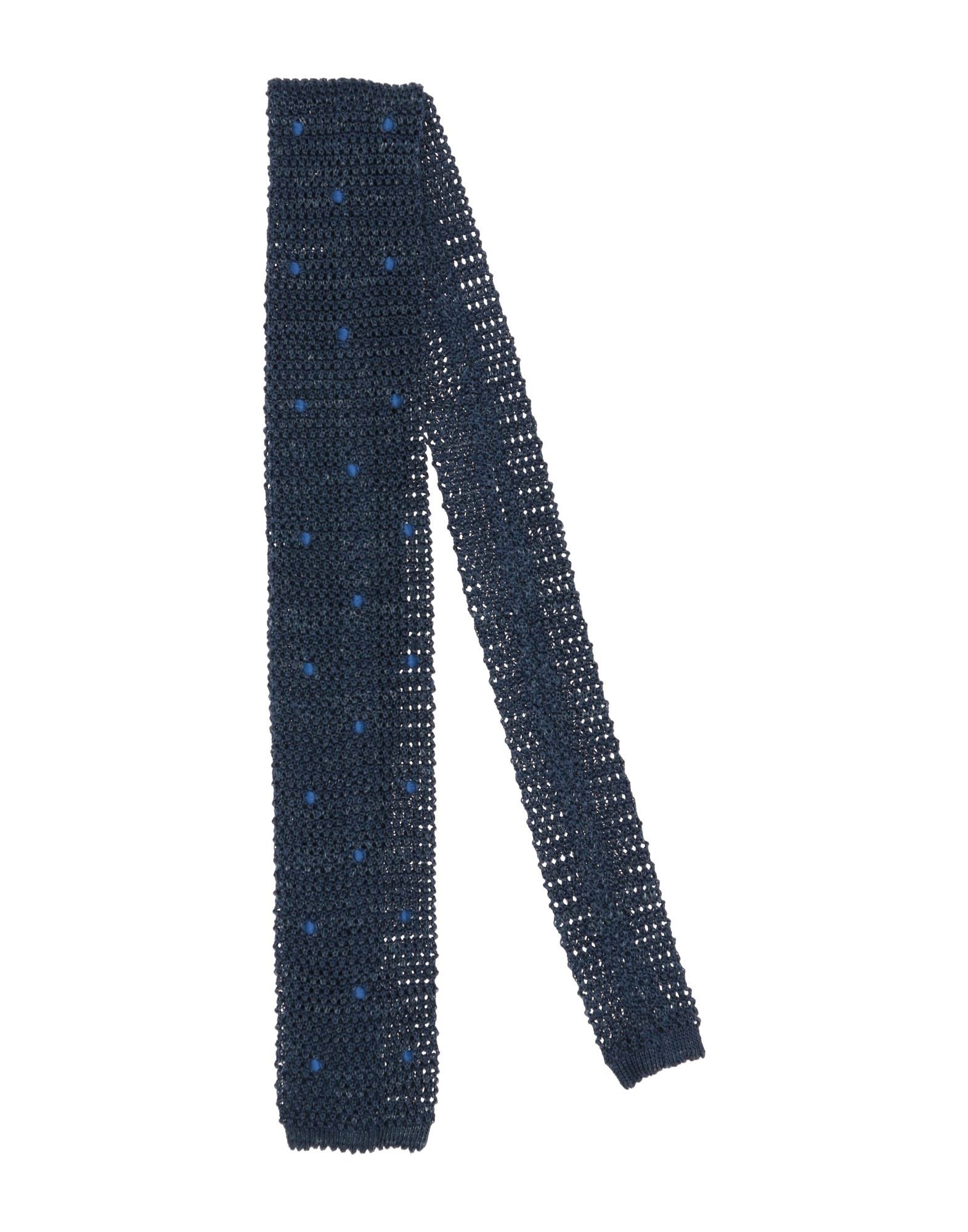 Fiorio Man Ties & Bow Ties Navy Blue Size - Silk, Linen