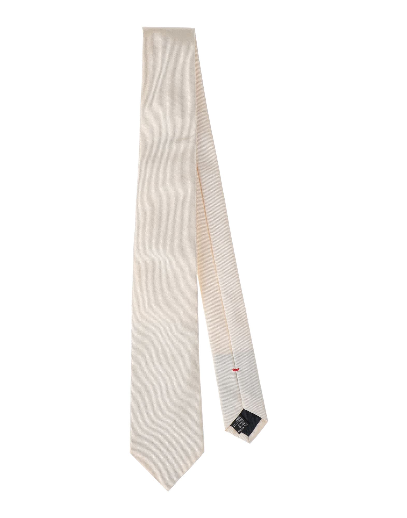 Fiorio Man Ties & Bow Ties Ivory Size - Silk, Cotton In White