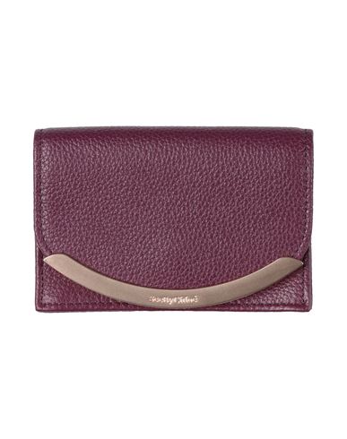 Shop See By Chloé Woman Wallet Deep Purple Size - Bovine Leather