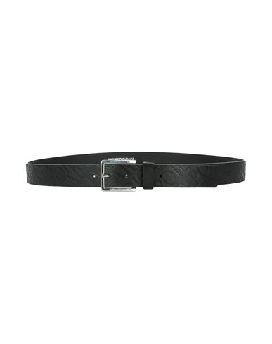 Emporio Armani Man Belt Black Size 50 Bovine Leather
