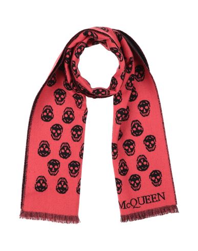 Alexander Mcqueen Man Scarf Red Size - Wool