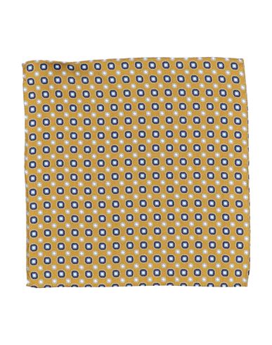 Cc Collection Corneliani Man Scarf Ocher Size - Linen, Silk In Yellow