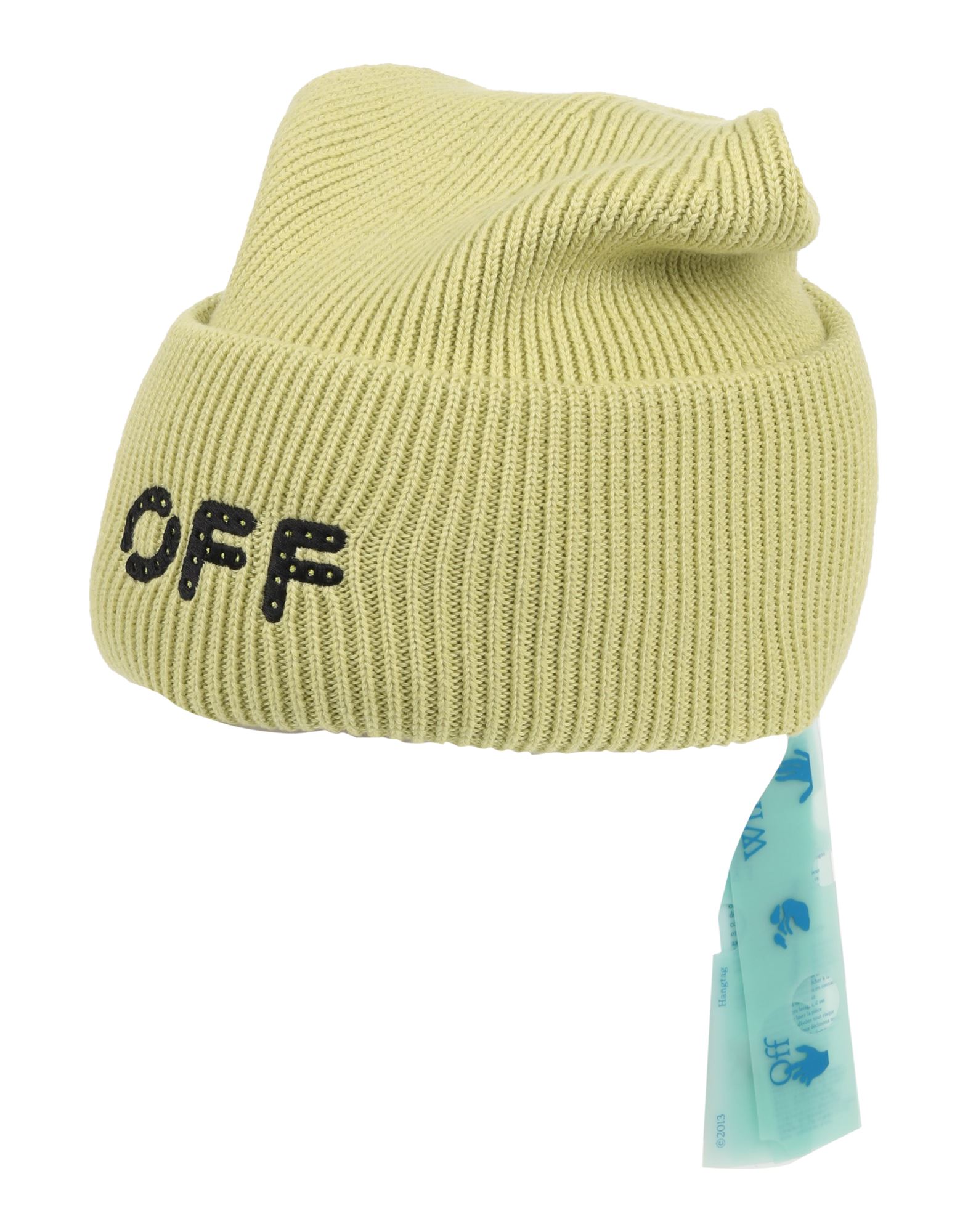 Off-white Woman Hat Light Green Size Onesize Cotton, Cashmere
