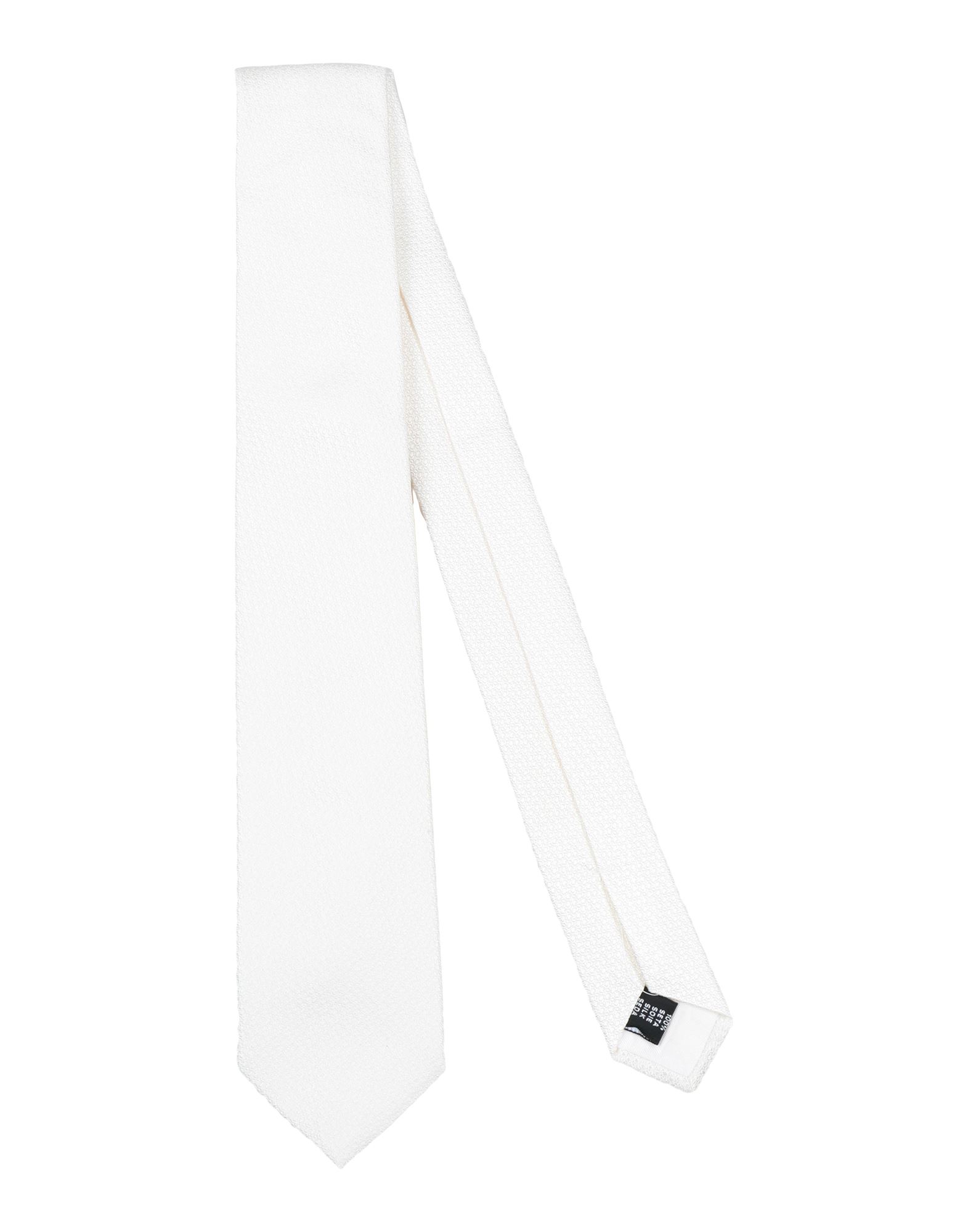 Tagliatore Man Ties & Bow Ties Ivory Size - Silk In White