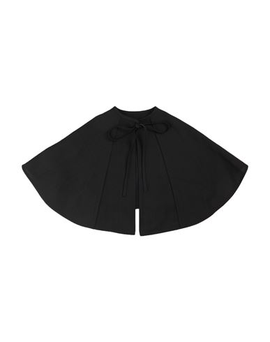 Jil Sander Woman Scarf Black Size 4 Viscose, Silk, Linen