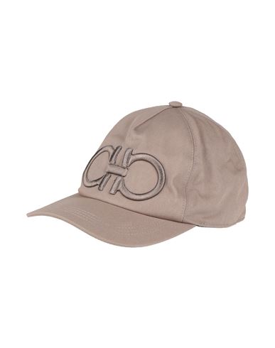 Ferragamo Man Hat Khaki Size Onesize Cotton, Brass In Sand