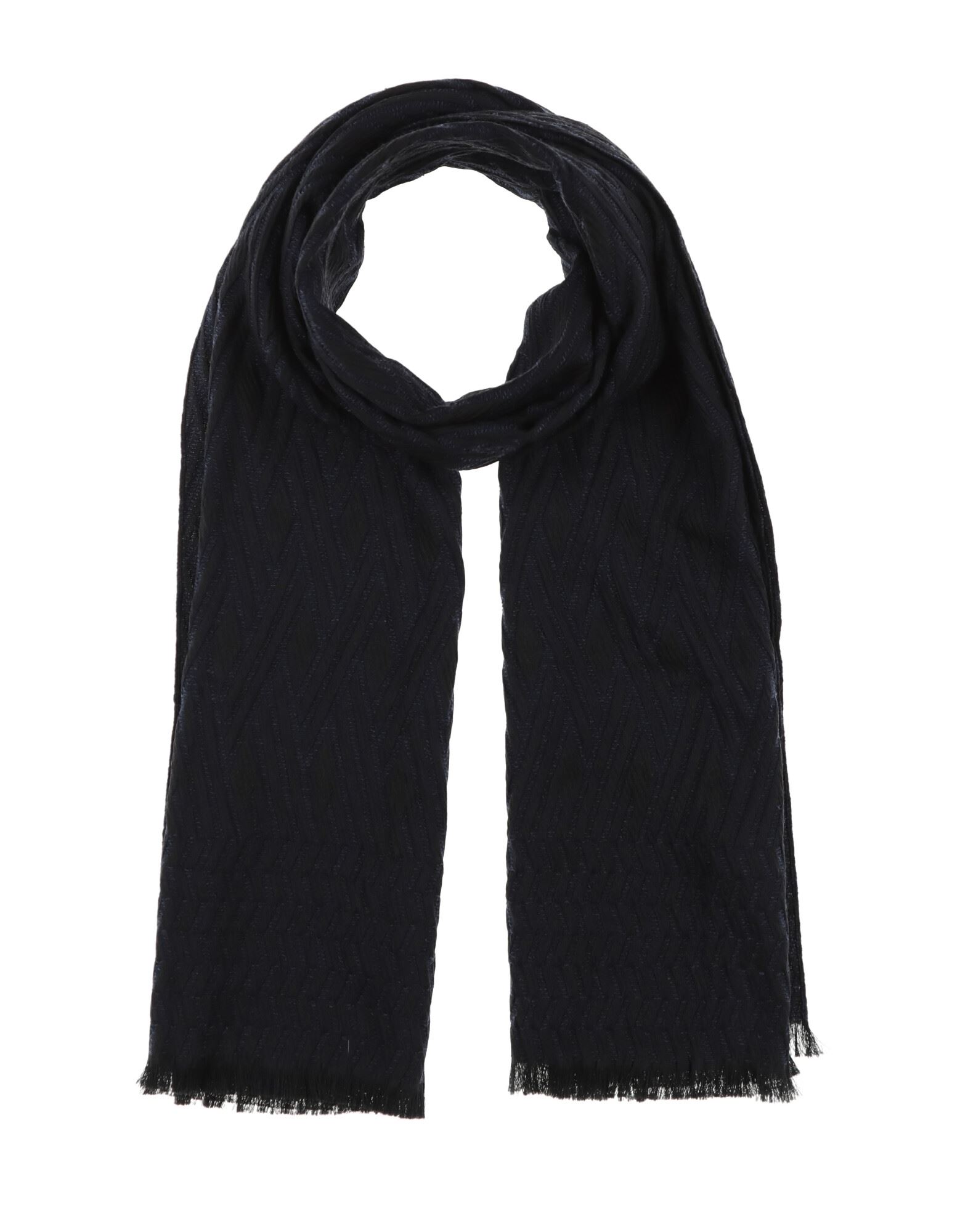 Shop Fiorio Woman Scarf Midnight Blue Size - Polyester, Virgin Wool, Silk, Polyamide, Viscose