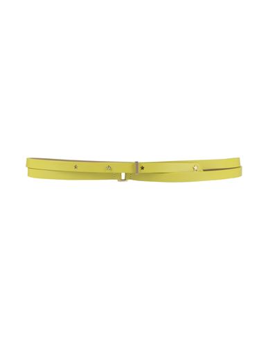 Lorena Antoniazzi Woman Belt Lime Green Size L Soft Leather In Yellow