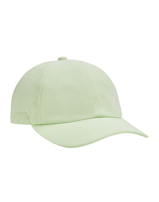  STONE ISLAND 99227 LIGHT SOFT SHELL-R_e.dye® TECHNOLOGY IN RECYCLED POLYESTER Gorra Hombre Verde claro