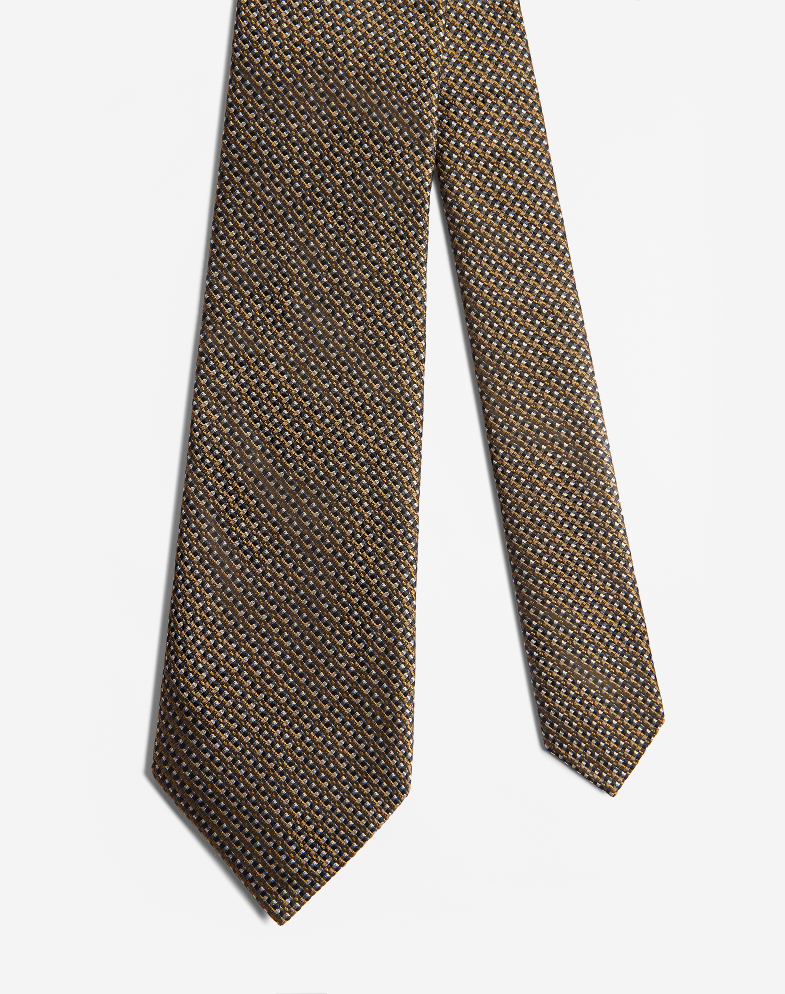 Dunhill Deco Micro Texture Tie In Brown