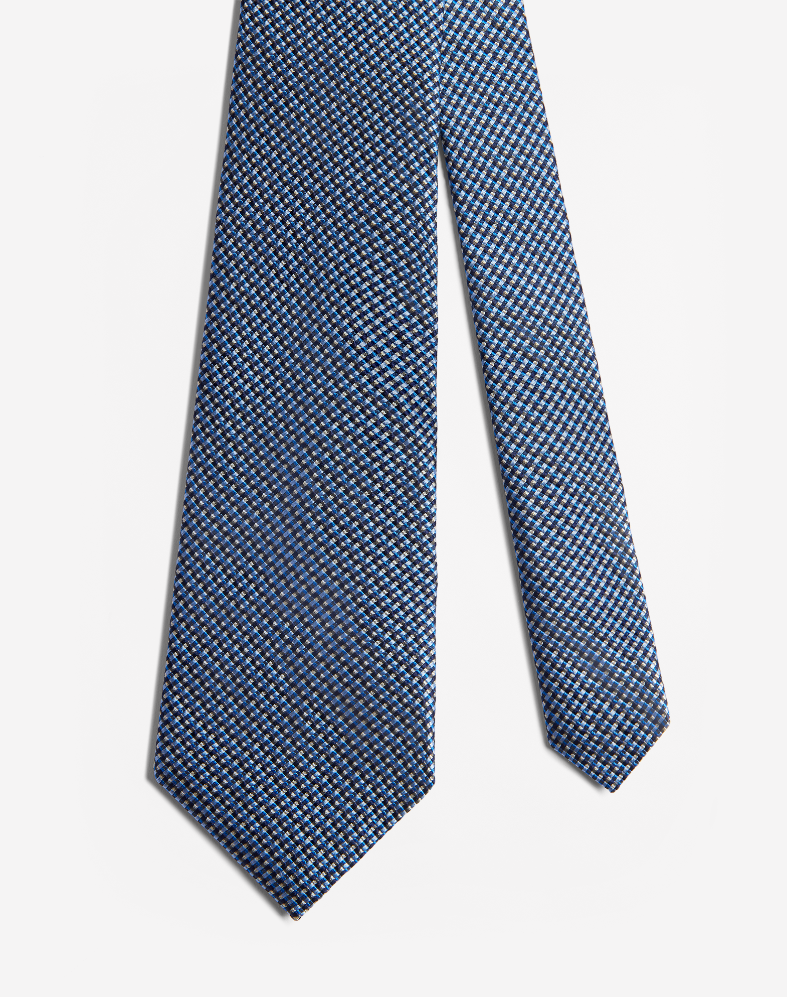 Dunhill Deco Micro Texture Tie In Blue