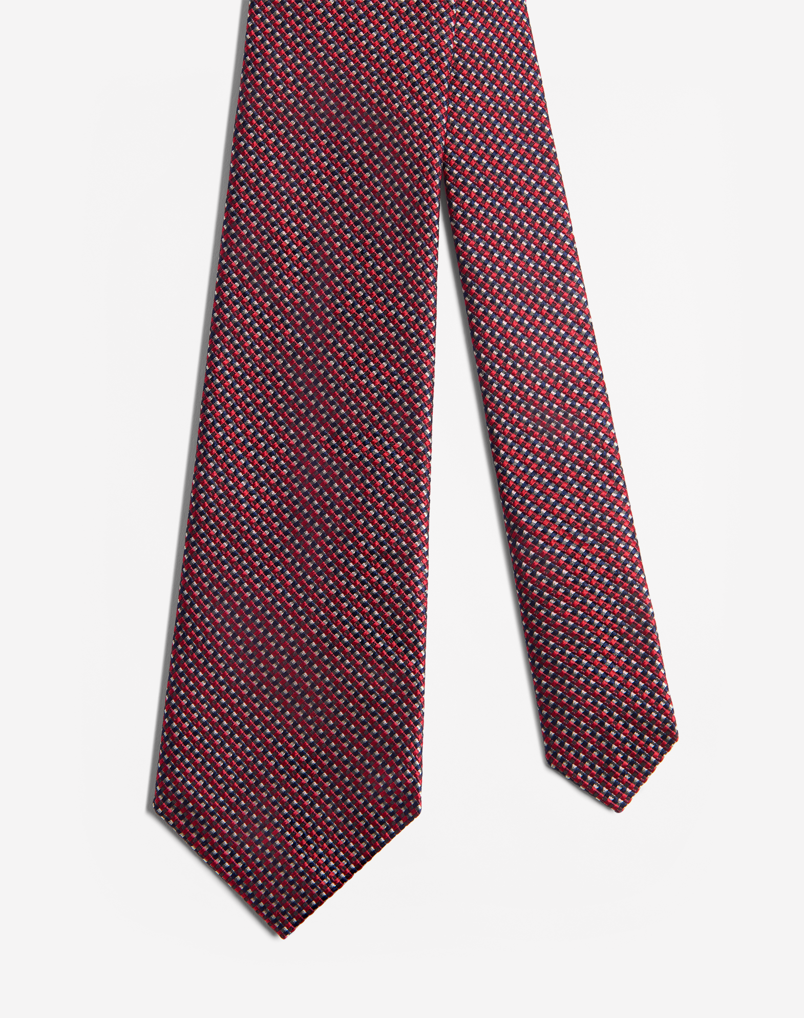 Dunhill Deco Micro Texture Tie In Red