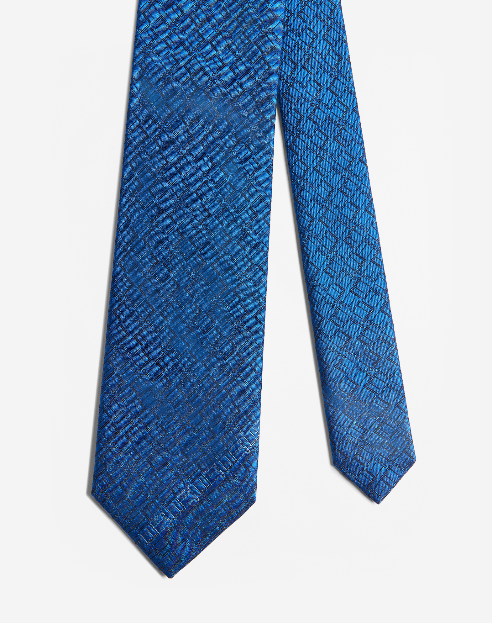Dunhill Signature Highlight Tie In Blue