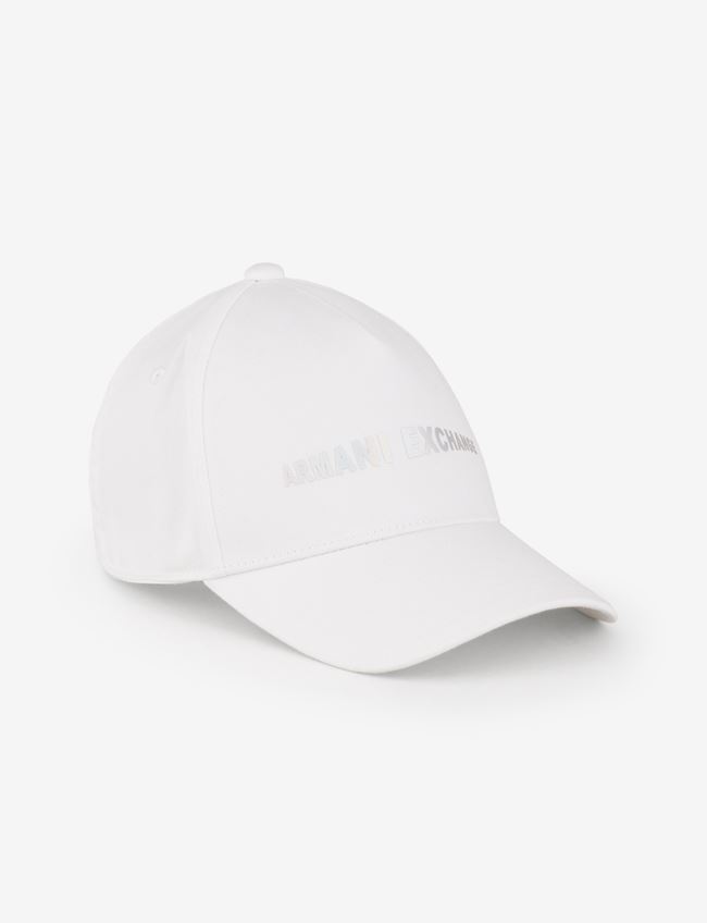 ARMANI EXCHANGE HAT WHITE COTTON,46912069NU