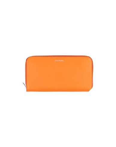 Acne Studios Woman Wallet Orange Size - Soft Leather