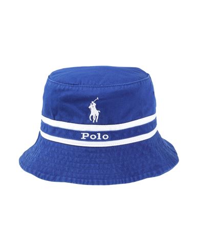 Polo Ralph Lauren Man Hat Bright Blue Size S/m Cotton