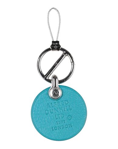 Dunhill Man Key Ring Turquoise Size - Soft Leather, Metal In Blue