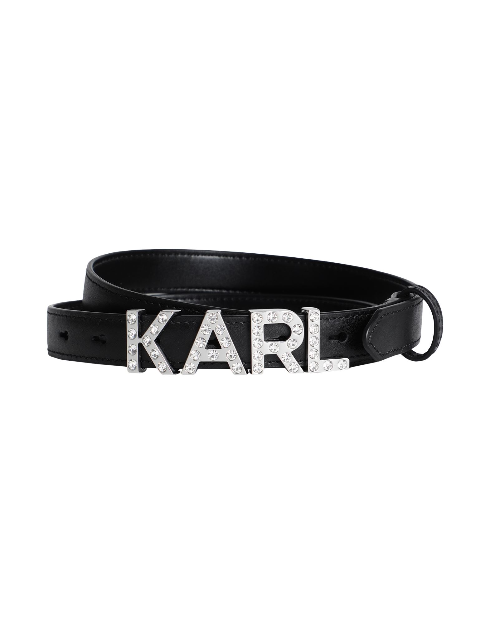 KARL LAGERFELD カールラガーフェルド レディース ベルト K/LETTERS RHINEST SMALL BELT ブラック