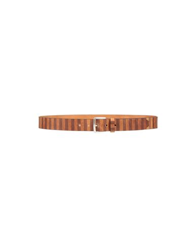 Orciani Man Belt Tan Size 43.5 Soft Leather In Brown