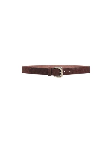 Orciani Woman Belt Cocoa Size 38 Soft Leather In Brown