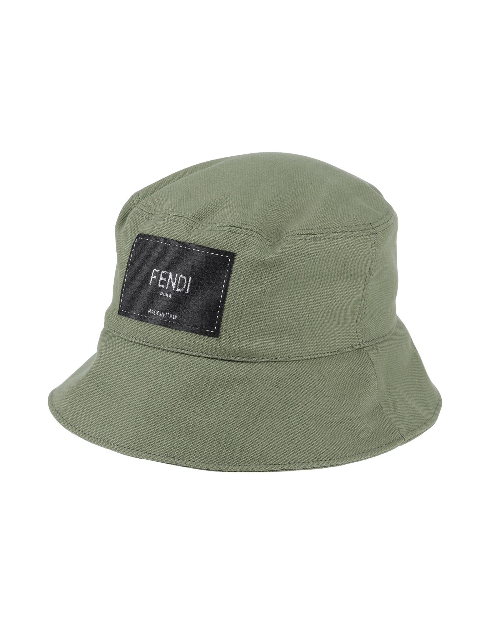Fendi Man Hat Military Green Size 7 ⅛ Cotton