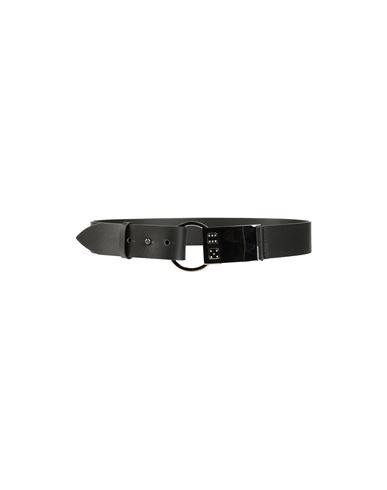 Orciani Woman Belt Black Size 39.5 Soft Leather