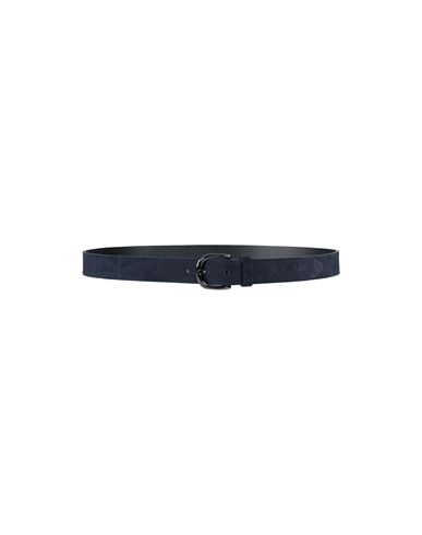 Orciani Man Belt Midnight Blue Size 43 Soft Leather