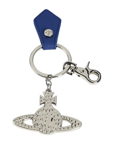 Vivienne Westwood Key Ring Blue Size - Metal, Soft Leather