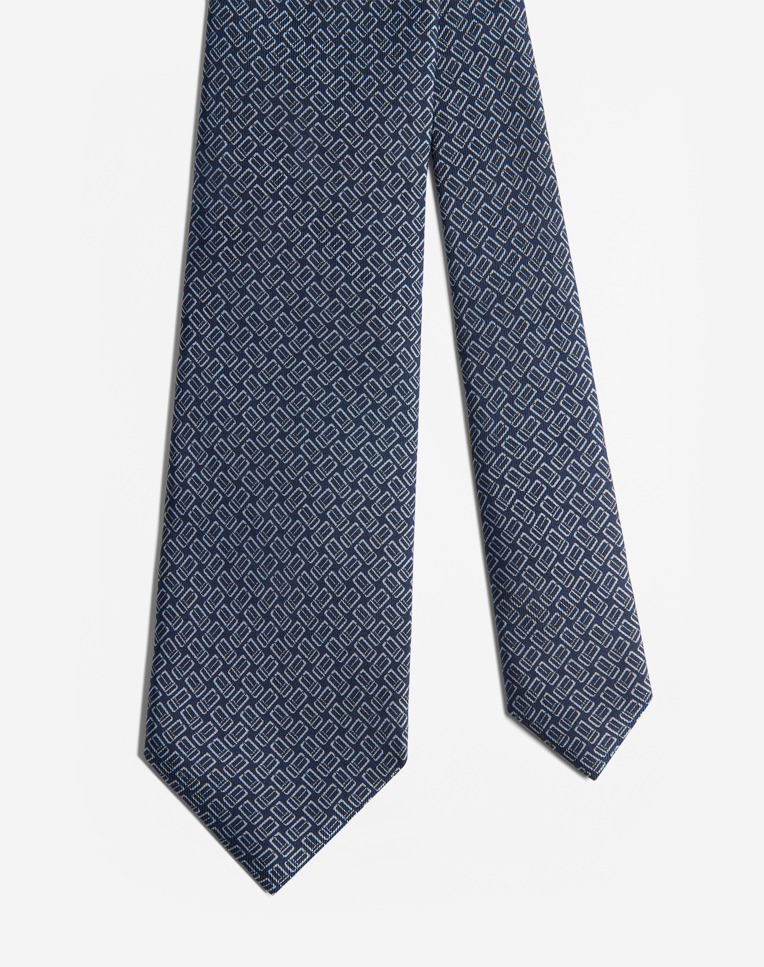 Dunhill Harness Buckle Print Tie In Black