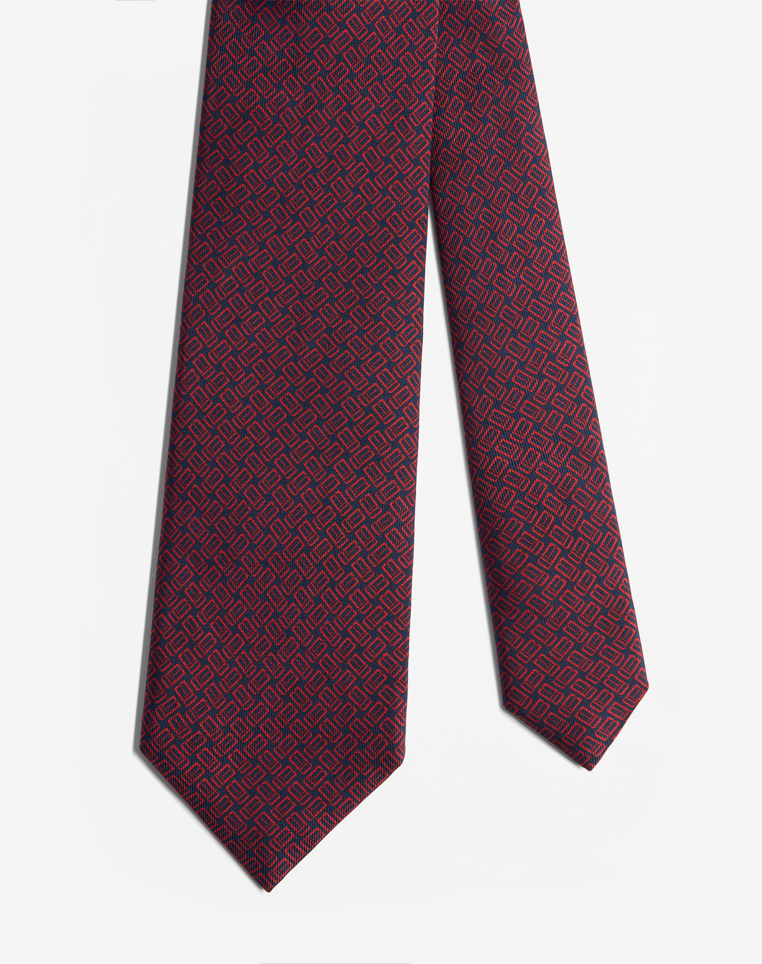 Dunhill Harness Buckle Print Tie In Red