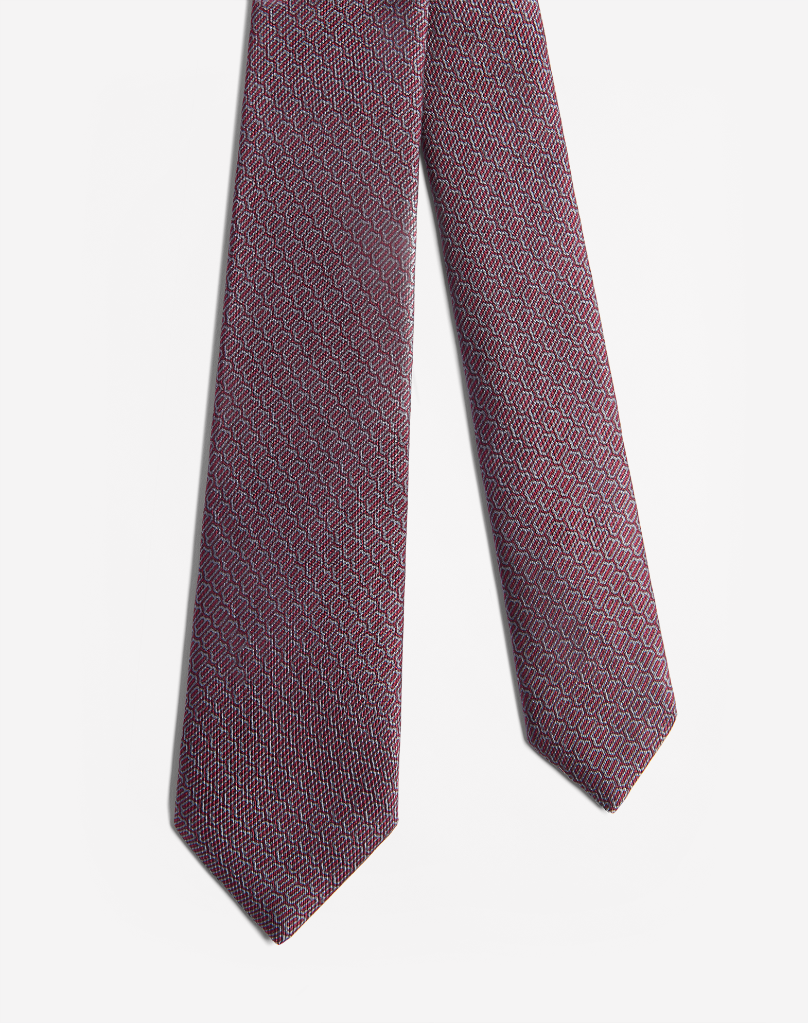 Dunhill Harness Print Tie In Red
