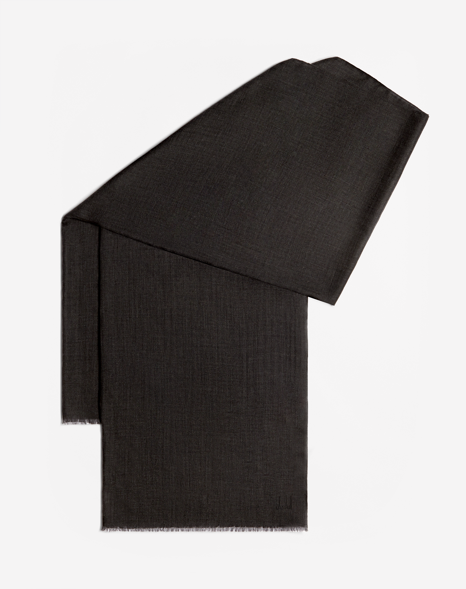 Dunhill Lightweight Cashmere Scarf In Grey