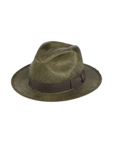 Borsalino Man Hat Military Green Size 7 ¼ Straw
