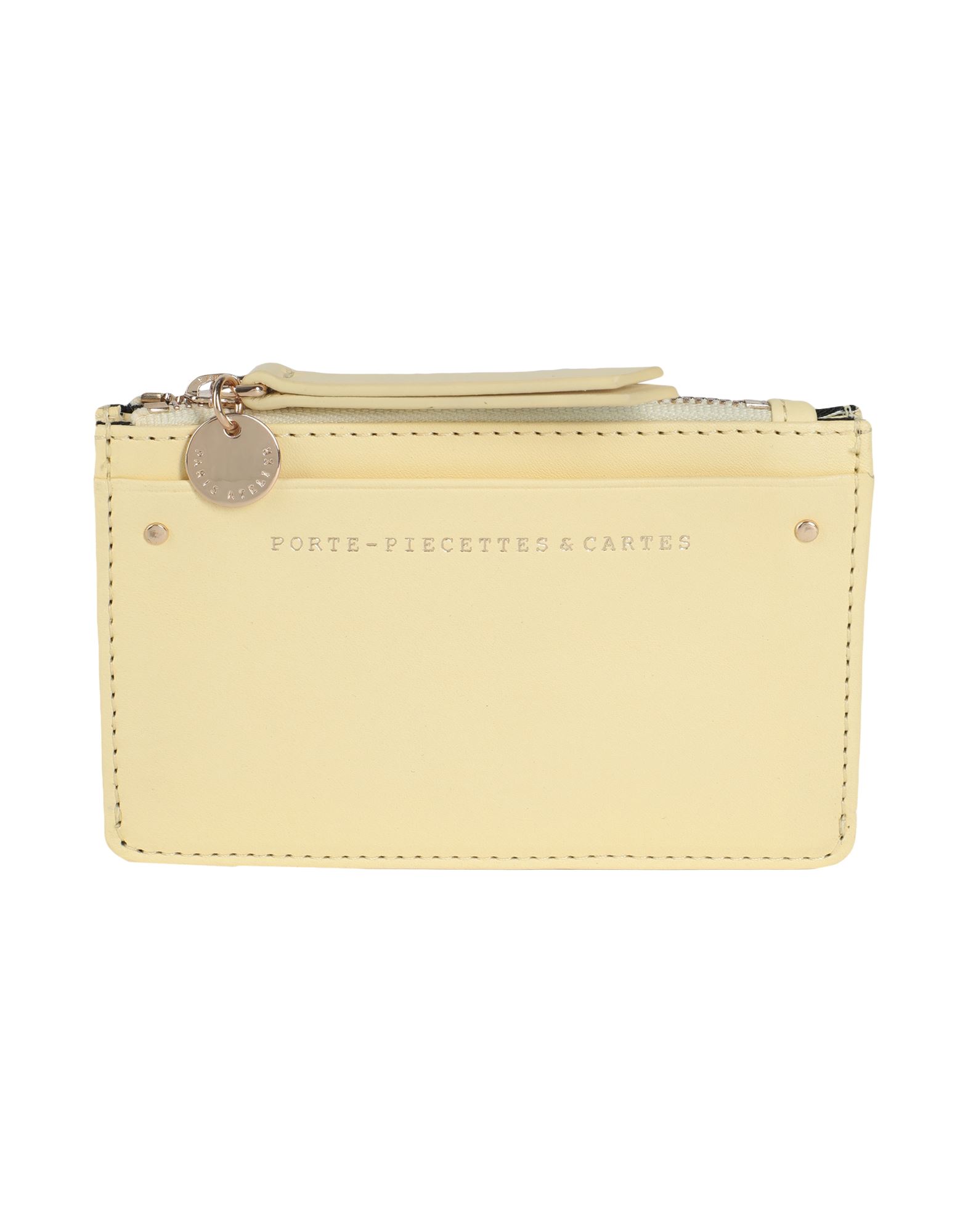 OTHER STORIES & OTHER STORIES WOMAN COIN PURSE LIGHT YELLOW SIZE - SOFT LEATHER 