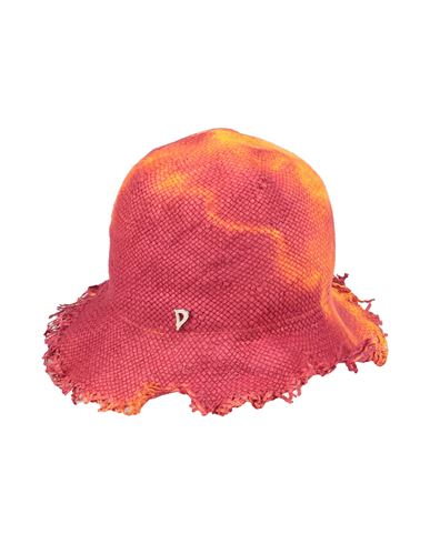 Dondup Woman Hat Garnet Size Onesize Paper Yarn In Red