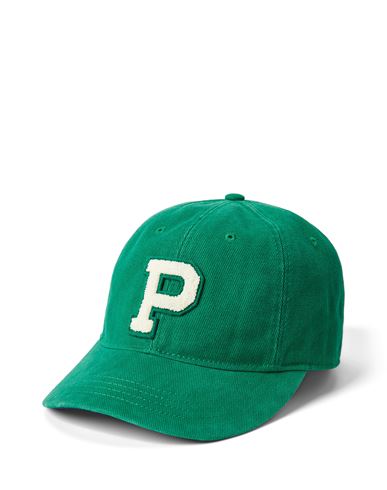 Polo Ralph Lauren Chenille-patch Twill Ball Cap Man Hat Green Size Onesize Cotton