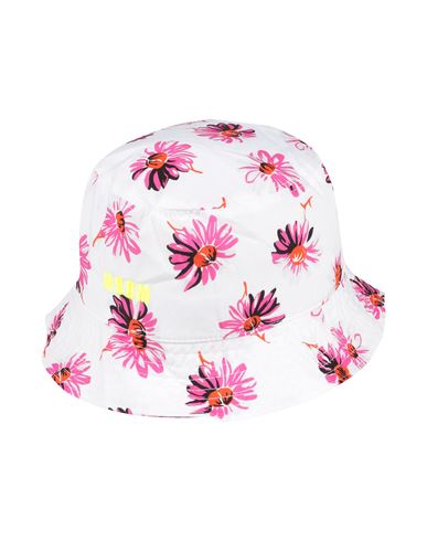 Msgm Woman Hat White Size L Cotton