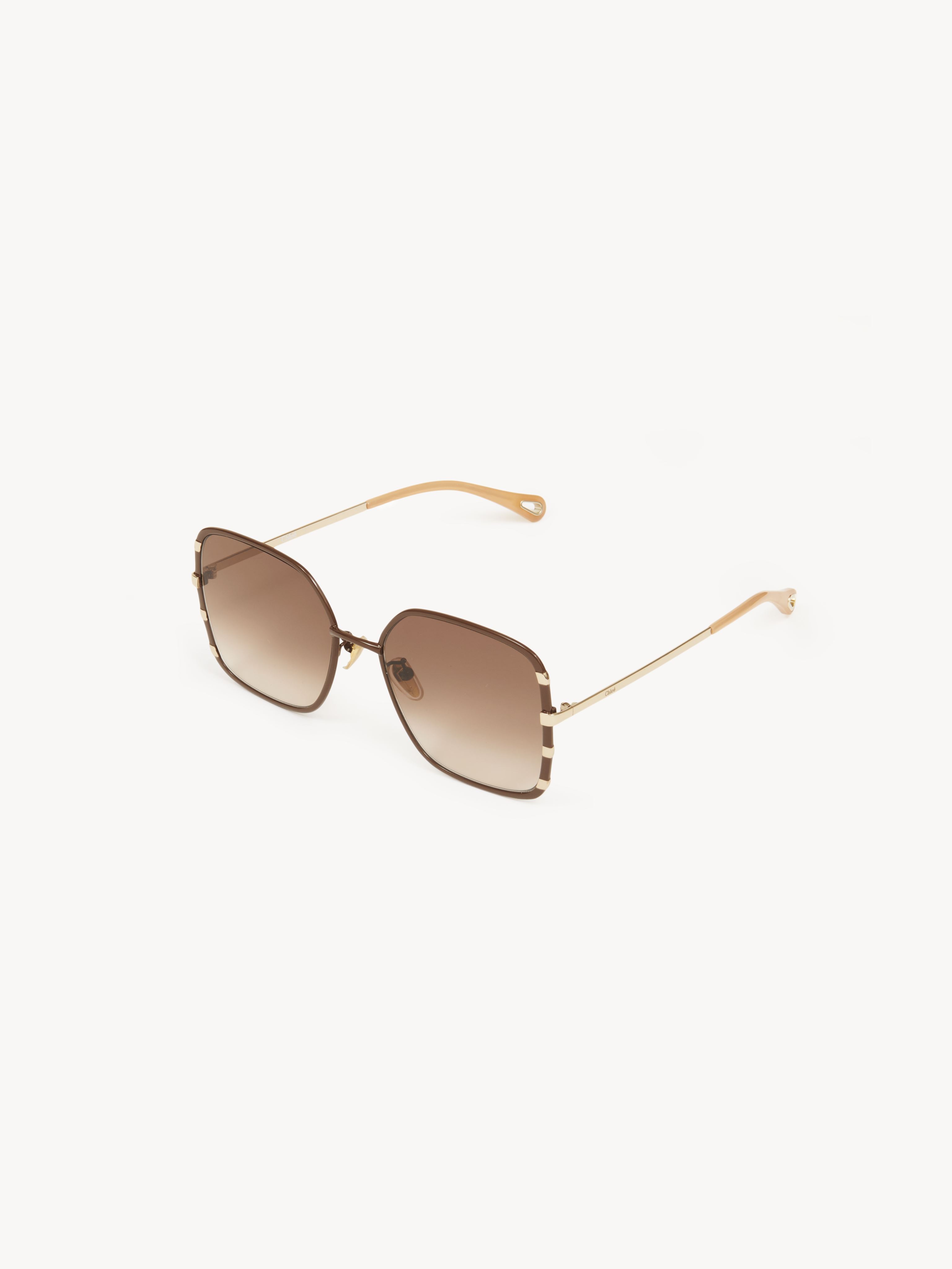 Chloé Lunettes De Soleil Celeste Femme Or Taille Onesize 100% Nickel In Gold