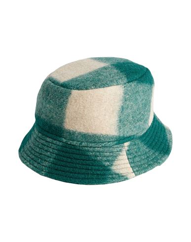 Isabel Marant Man Hat Emerald Green Size 7 Polyester, Virgin Wool, Acrylic