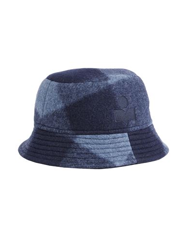 Isabel Marant Man Hat Navy Blue Size 7 ⅛ Polyester, Virgin Wool, Acrylic