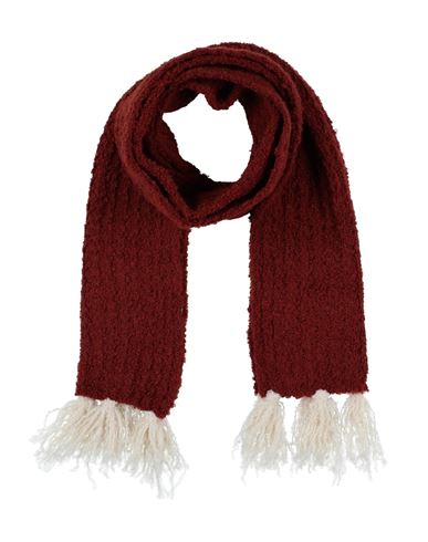 No-nà Woman Scarf Rust Size - Acrylic, Wool, Polyester In Red
