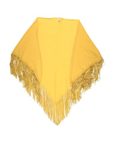 Mixik Woman Scarf Yellow Size - Cashmere, Soft Leather