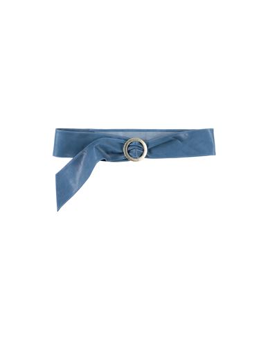 Blouson Woman Belt Pastel Blue Size Onesize Soft Leather