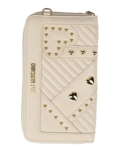 Love Moschino Woman Wallet Ivory Size - Polyurethane In Neutral