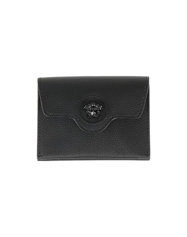 VERSACE VERSACE WOMAN COIN PURSE BLACK SIZE - SOFT LEATHER 