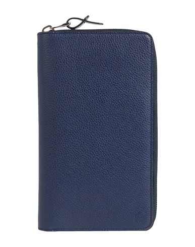 Dunhill Man Wallet Navy Blue Size - Leather