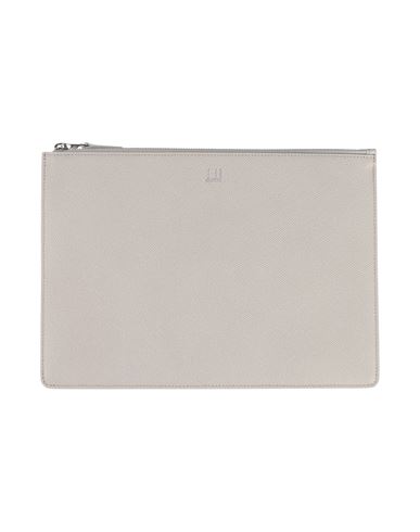 Shop Dunhill Man Pouch Light Grey Size - Soft Leather