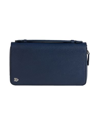 Dunhill Man Wallet Navy Blue Size - Leather