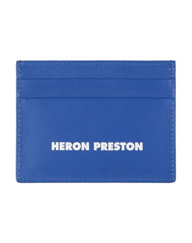 Heron Preston Man Document Holder Blue Size - Soft Leather