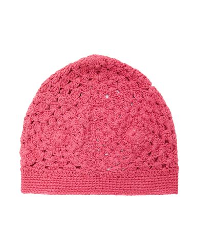 8 By Yoox Organic Cotton Crochet Cloche Hat Woman Hat Magenta Size Onesize Recycled Cotton